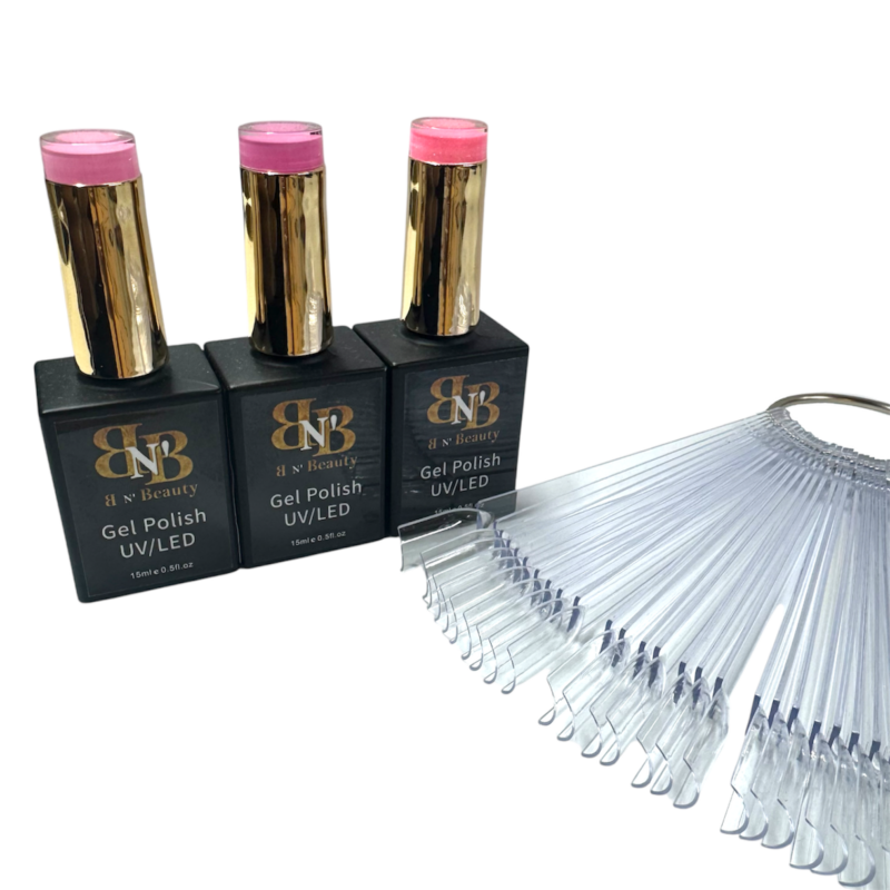KIT GEL POLISH + NUANCIER - LOT PINK